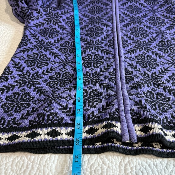 L.L. Bean Vintage Women’s Cotton Nordic Sweater Snowflake cottagecore size M - Picture 4 of 7